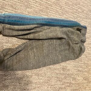 Aviator Nation Kids Gray Sweatpants with Blue Side Stripe girl or boy